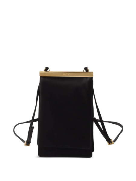  Prada Mini Logo-lettering Shoulder Bag - Black 