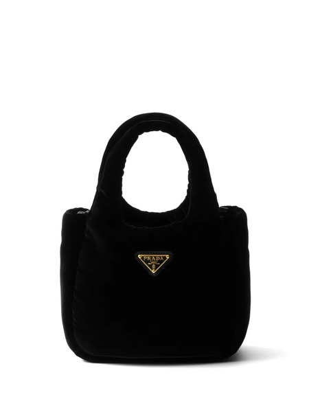  Prada Mini Padded Velvet Mini Bag - Black 