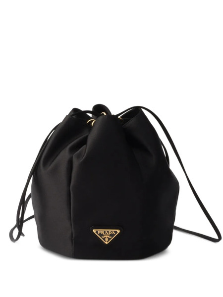  Prada Mini Satin Bucket Bag - Black 