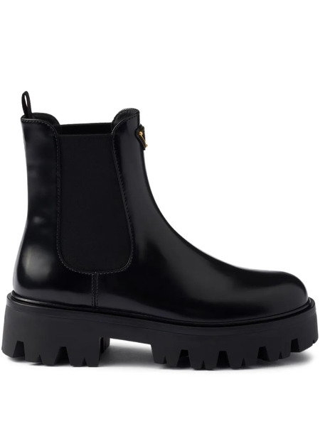  Prada 55mm Triangle-logo Chelsea Boots - Black 