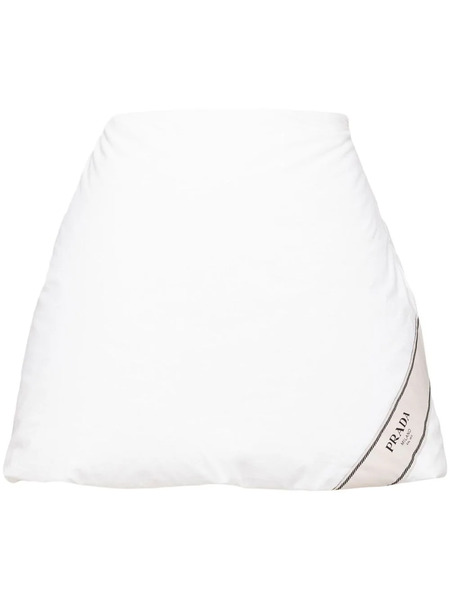  Prada Padded Cotton Miniskirt - White 