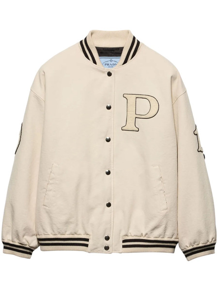  Prada Patch Bomber Jacket - Neutrals 