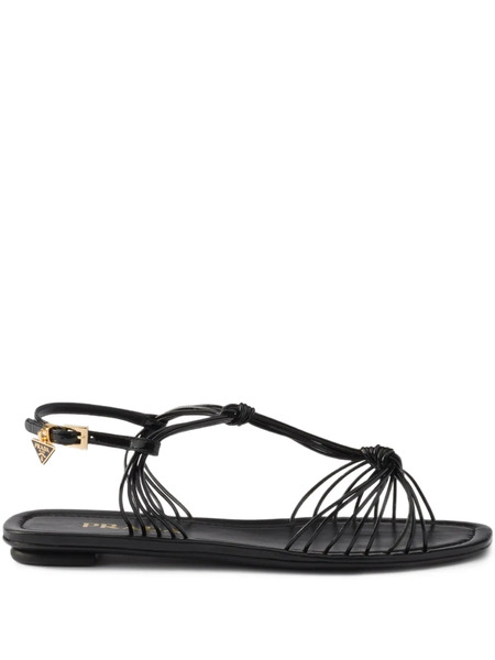  Prada Patent Leather Sandals - Black 