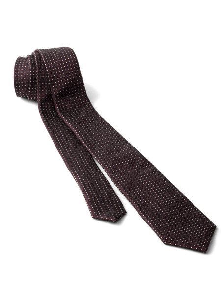  Prada Pattern Silk Tie - Red 