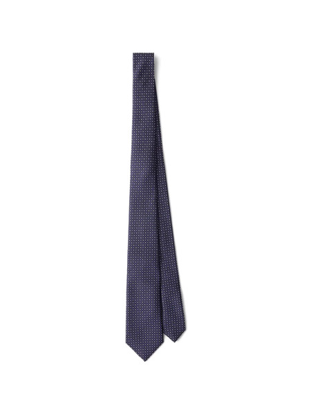  Prada Patterned Silk Tie - Blue 