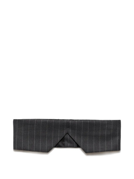  Prada Pinstripe Wool Bandeau Top - Grey 