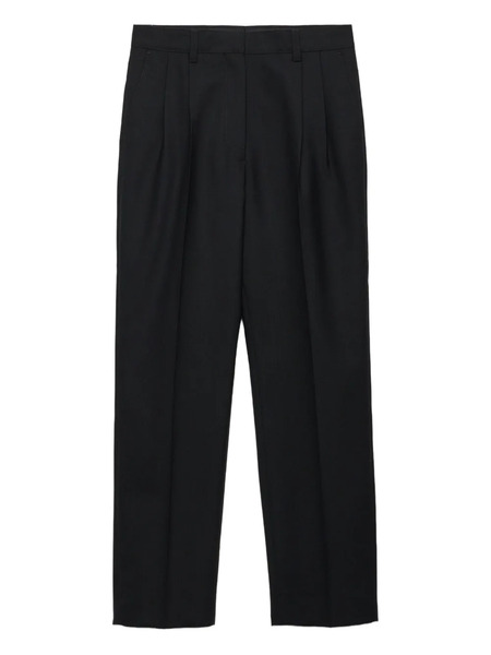  Prada Pleated-front Wool Trousers - Black 