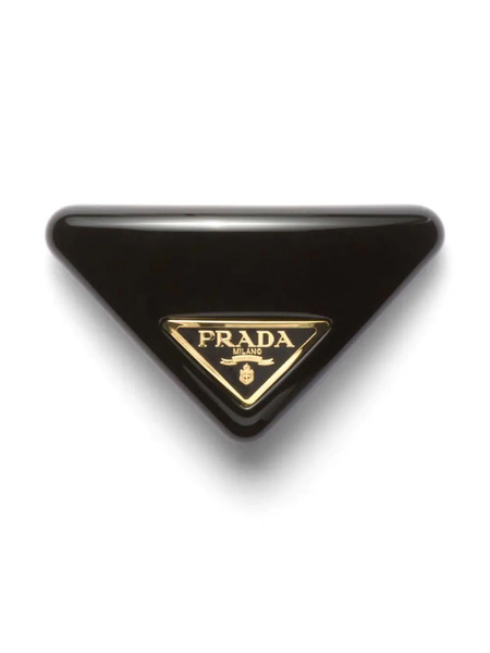  Prada Plexiglas Triangle Hair Clip - Black 