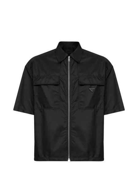  Prada Pocket Zip-up Overshirt - Black 