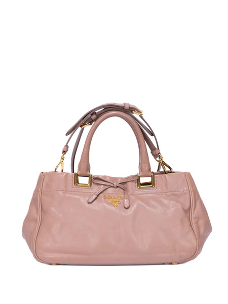 Prada Pre-owned Bow Detail Leather Handbag - Pink 