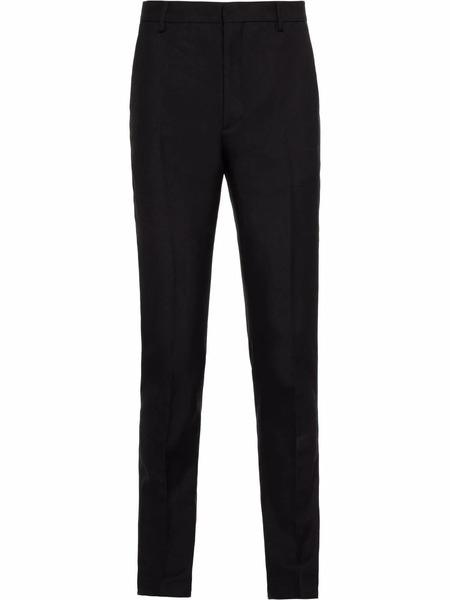  Prada Pressed-crease Tailored Trousers - Black 