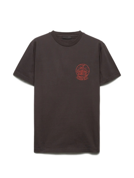  Prada Printed Cotton T-shirt - Grey 