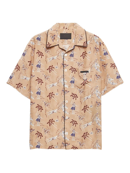  Prada Printed Shirt - Neutrals 