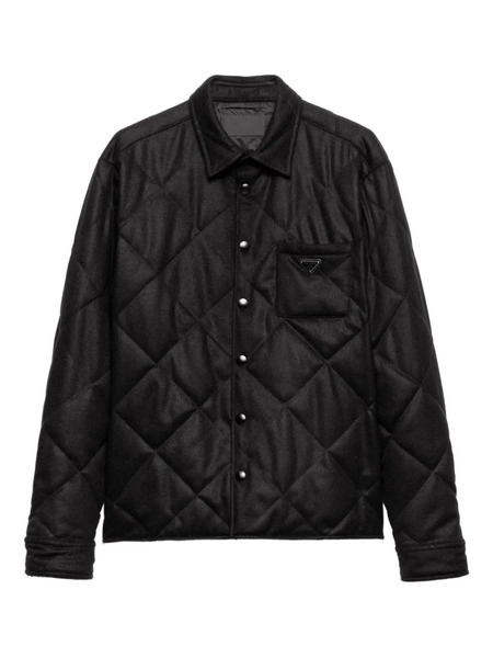  Prada Quilted Cashmere Shirt - Black 