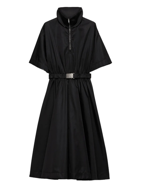  Prada Re-nylon Belted Midi Dress - Black 