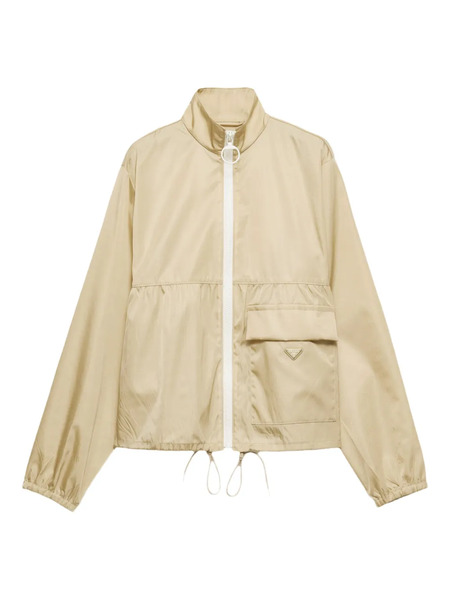  Prada Re-nylon Bomber Jacket - Neutrals 