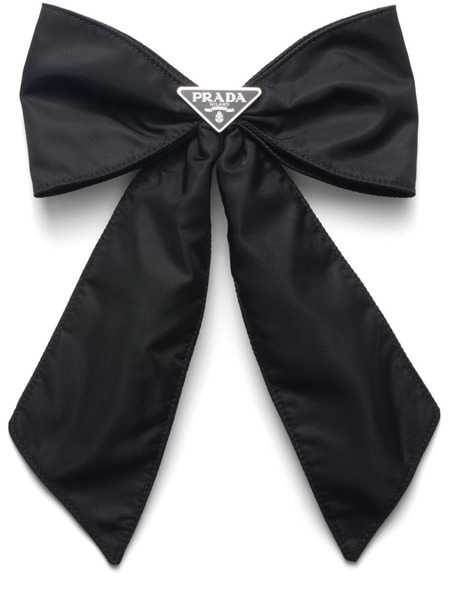  Prada Re-nylon Bow Hair Clip - Black 
