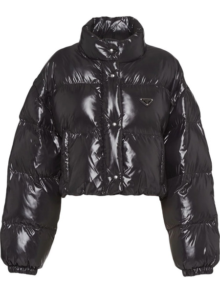  Prada Re-nylon Convertible Down Jacket - Black 