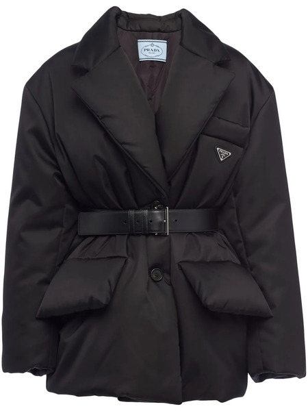  Prada Re-nylon Down Jacket - Black 