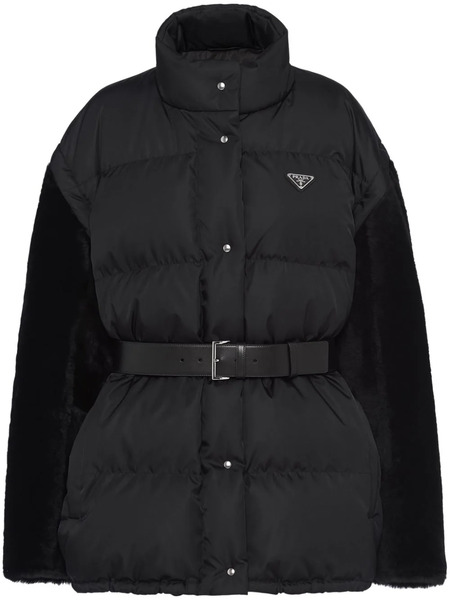  Prada Re-nylon Down Jacket - Black 