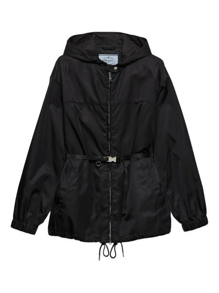  Prada Re-nylon Hooded Jacket - Black 