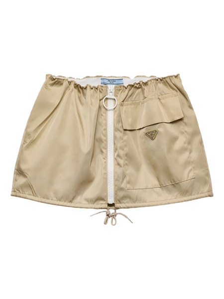 Prada Re-nylon Mini Skirt - Neutrals 
