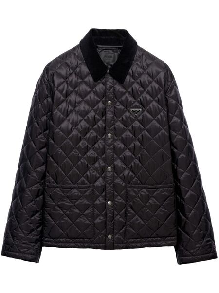 Prada Re-nylon Quilted Jacket - Black 