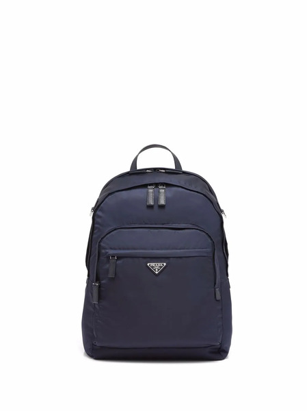  Prada Re-nylon Triangle Logo Backpack - Blue 