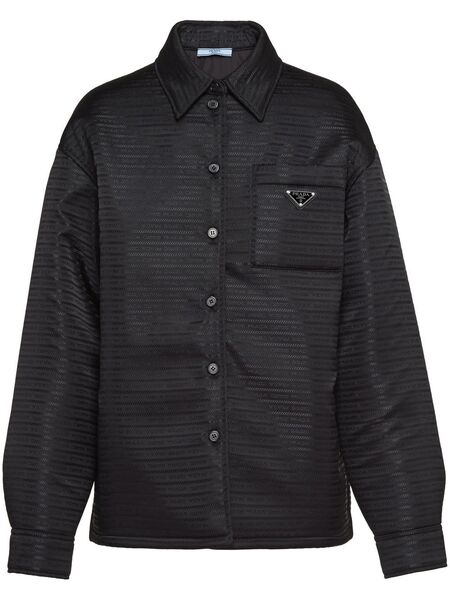  Prada Re-nylon Triangle-logo Jacket - Black 