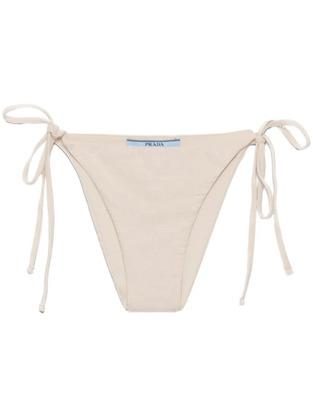  Prada Rhinestone-embellished Bikini Bottoms - Neutrals 