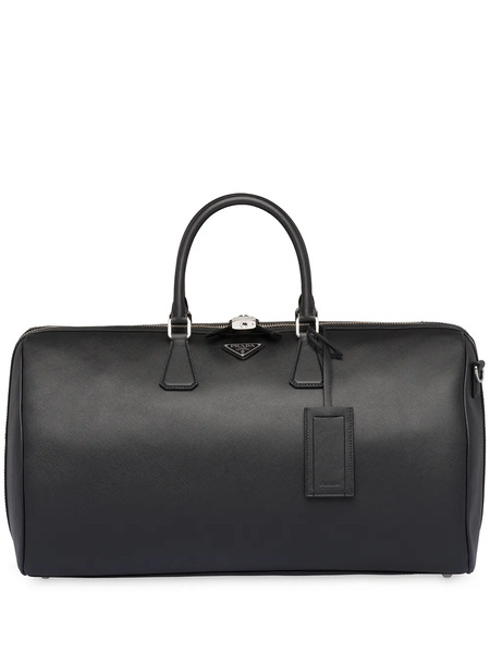  Prada Saffiano Leather Duffle Bag - Black 