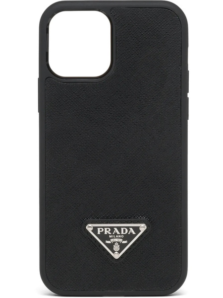  Prada Saffiano Leather Iphone 12/12 Pro Case - Black 