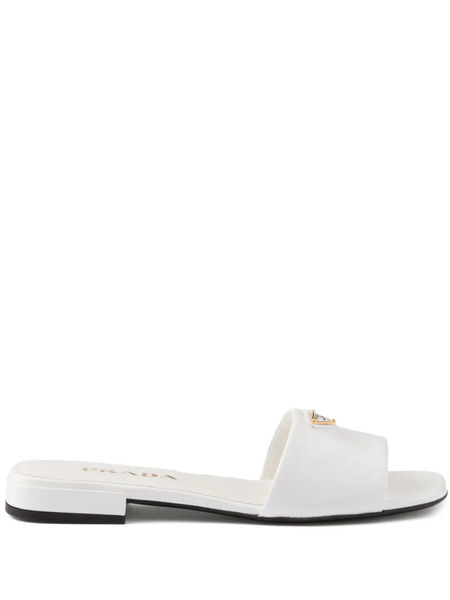  Prada Saffiano-leather Sandals - White 
