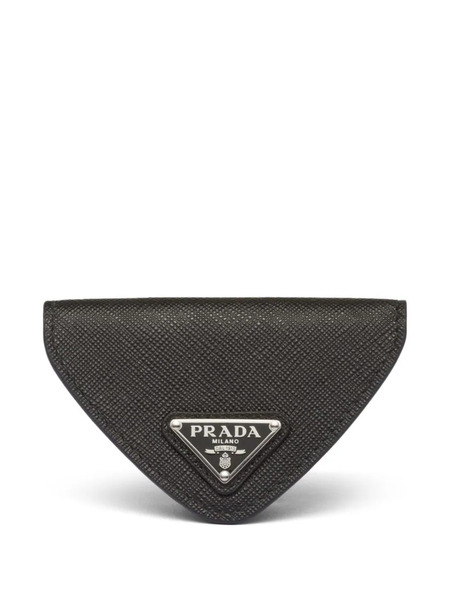  Prada Saffiano Logo-plaque Coin Wallet - Black 