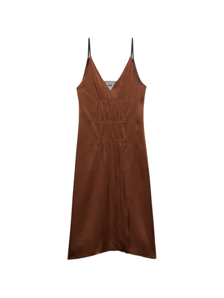  Prada Satin Crepe Dress - Brown 