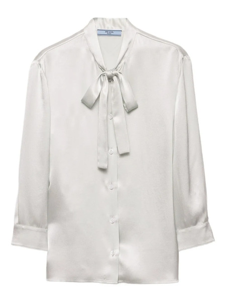  Prada Satin Crepe Shirt - Neutrals 