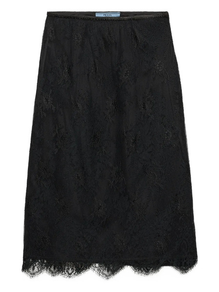  Prada Scalloped Pleated Mini Skirt - Black 