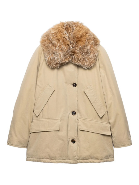  Prada Shearling-collar Jacket - Neutrals 