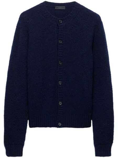  Prada Shetland Wool Cardigan - Blue 
