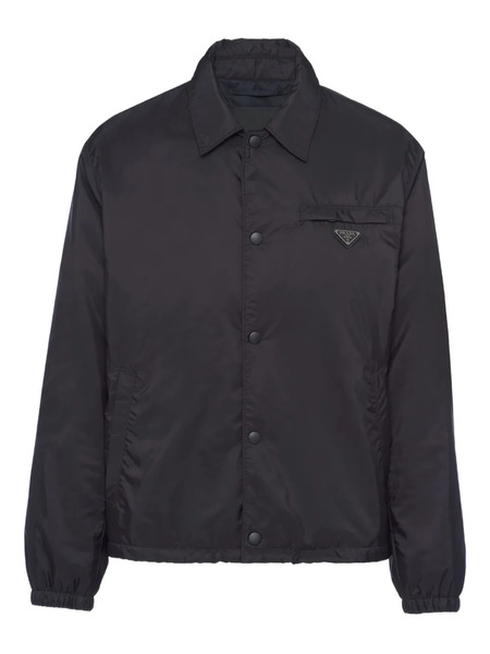  Prada Shirt-collar Buttoned Jacket - Black 