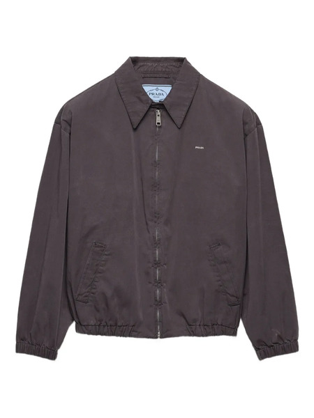  Prada Shirt-collar Welt-pocket Jacket - Grey 