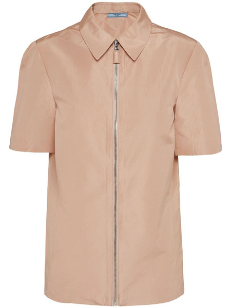  Prada Short-sleeved Faille Shirt - Pink 