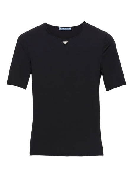  Prada Short-sleeved Stretch T-shirt - Black 