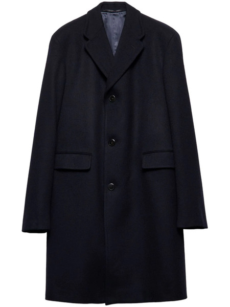  Prada Single-breasted Wool Coat - Blue 