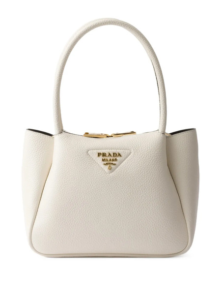  Prada Small Leather Tote Bag - White 