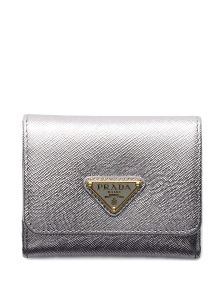  Prada Small Leather Wallet - Silver 
