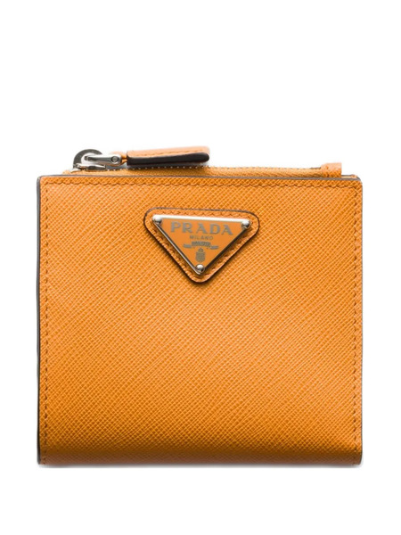  Prada Small Saffiano-leather Wallet - Orange 