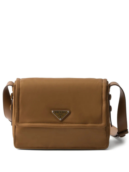  Prada Small Traveller Padded Shoulder Bag - Brown 
