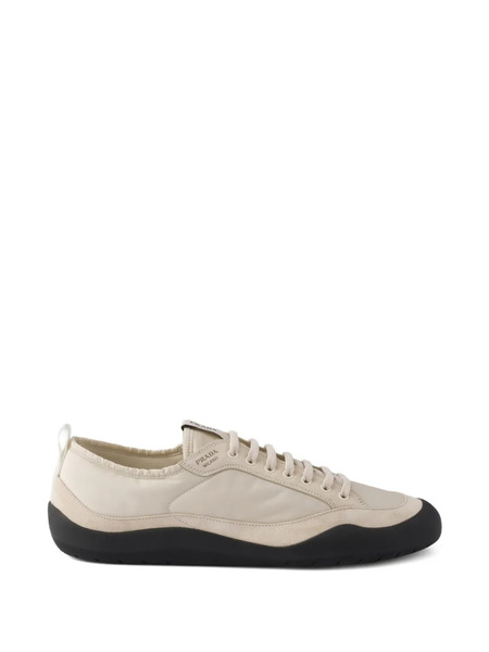  Prada Speedrock Elastic-laces Suede Sneakers - Neutrals 