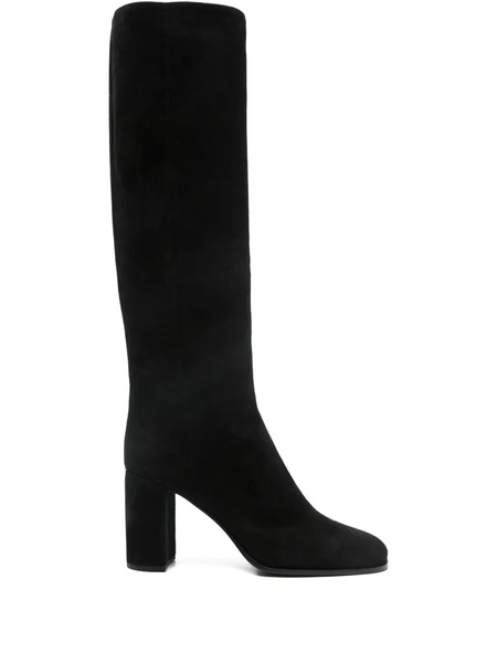  Prada Square-toe Block-heel Boots - Black 